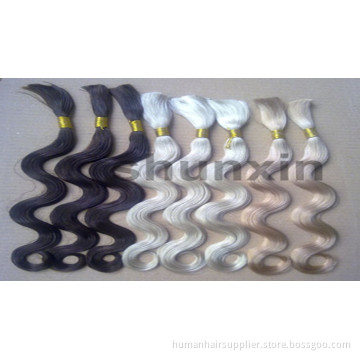 Beautiful Highlight Color Body Wave Indian Hair Bulk